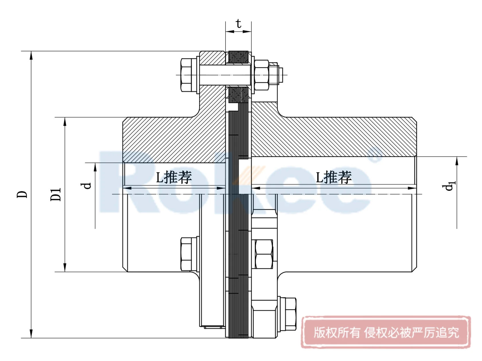 JMII Single Diaphragm Coupling