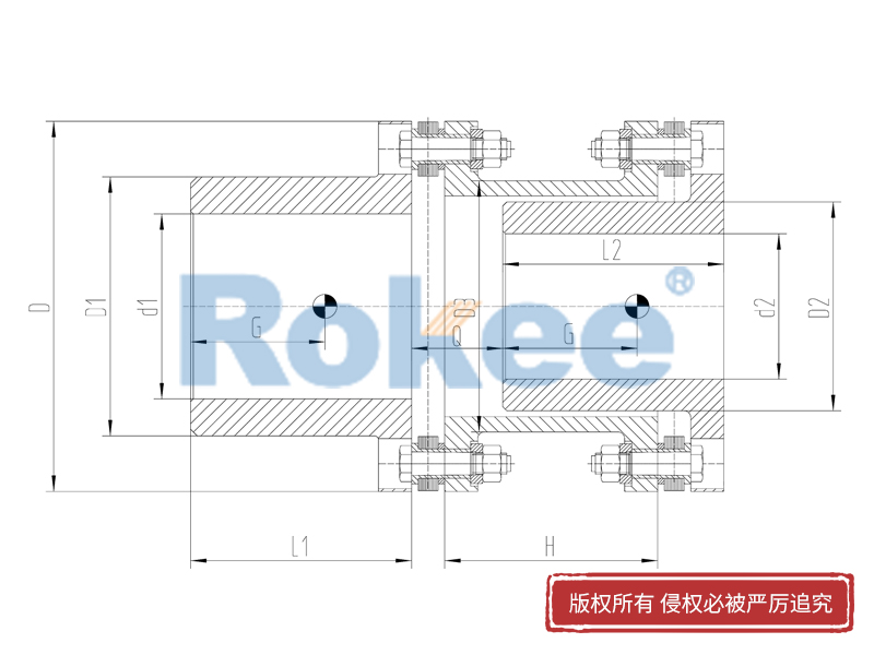 RLAR单轴套反装膜片联轴器