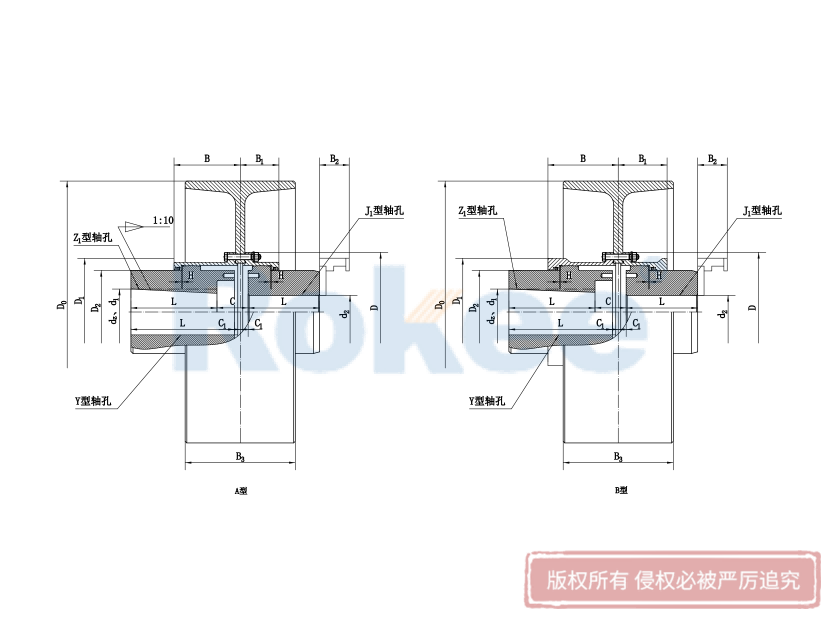 NGCL型带制动轮鼓型齿式联轴器